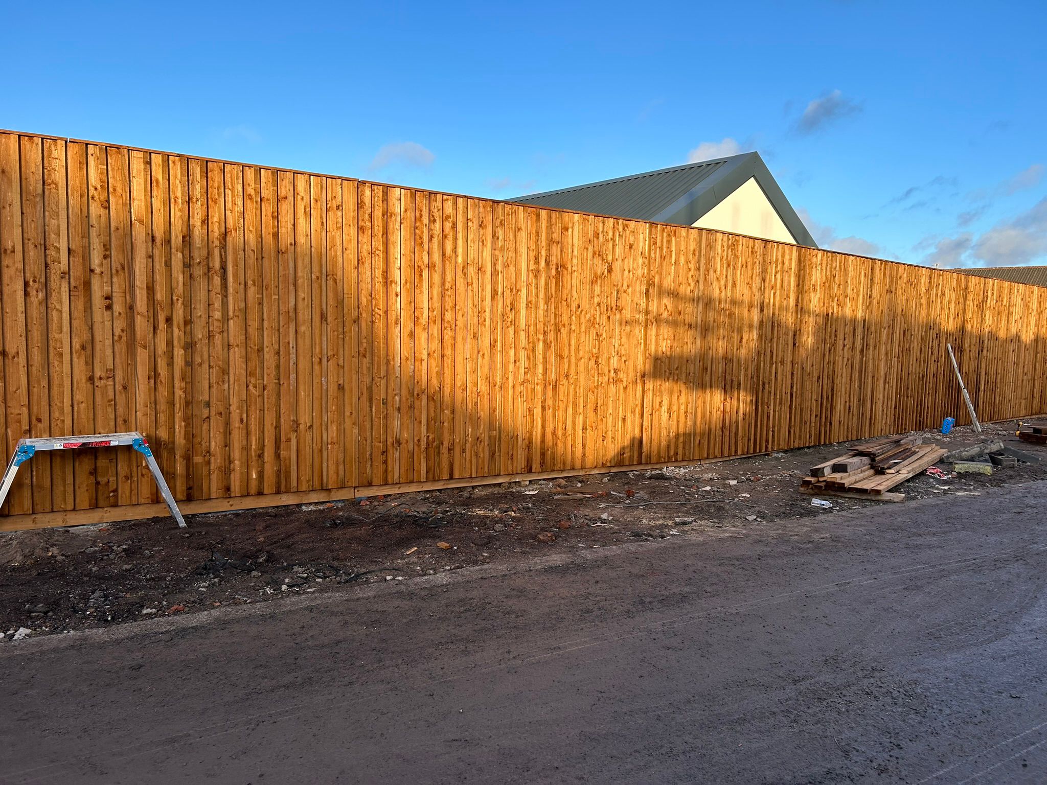Commercial acoustic fencing installation